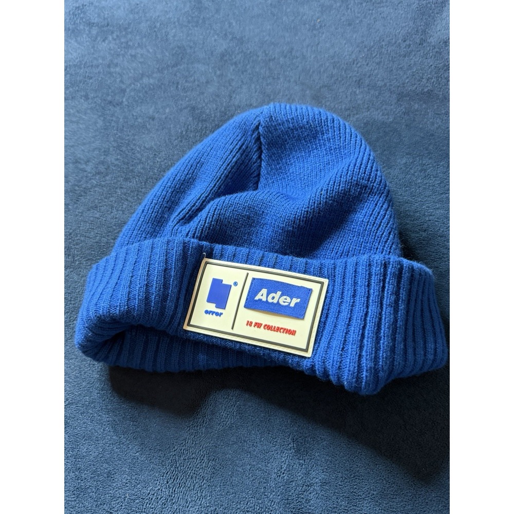 Ader Error Basic Knit Beanie Royal Blue 18 FW Collection One Size